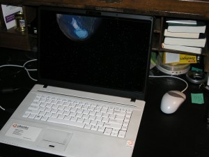 Keyboard and screen view of System76 Pangolin Performance